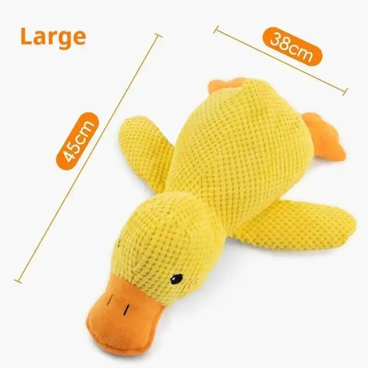 Juguete de Peluche para Perros con Forma de Pato – Juguete Calmante con Sonido, Resistente y Mordedor para Cachorros, Limpieza Dental