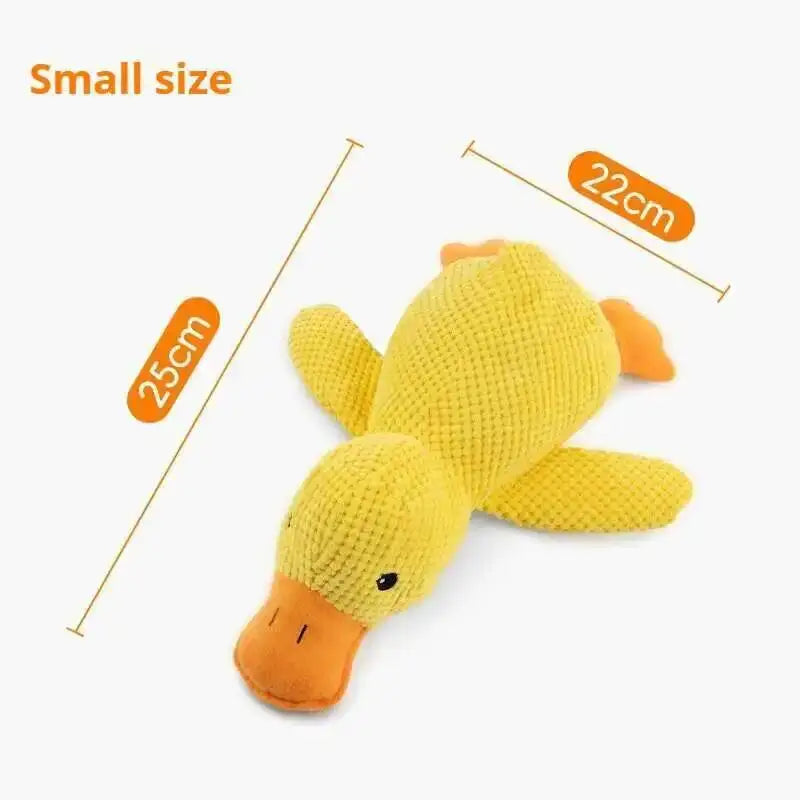 Juguete de Peluche para Perros con Forma de Pato – Juguete Calmante con Sonido, Resistente y Mordedor para Cachorros, Limpieza Dental