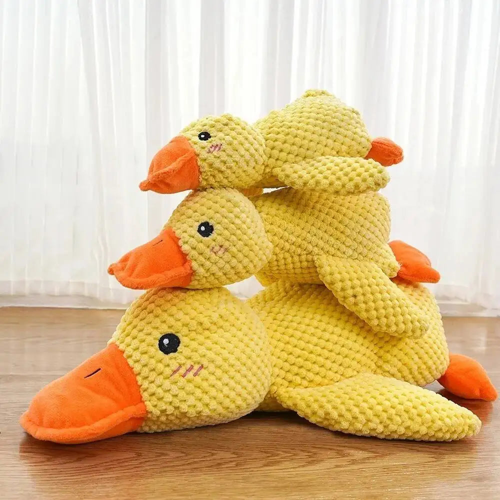 Juguete de Peluche para Perros con Forma de Pato – Juguete Calmante con Sonido, Resistente y Mordedor para Cachorros, Limpieza Dental