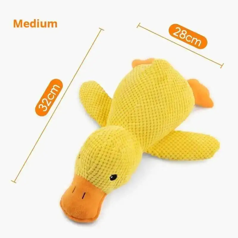 Juguete de Peluche para Perros con Forma de Pato – Juguete Calmante con Sonido, Resistente y Mordedor para Cachorros, Limpieza Dental