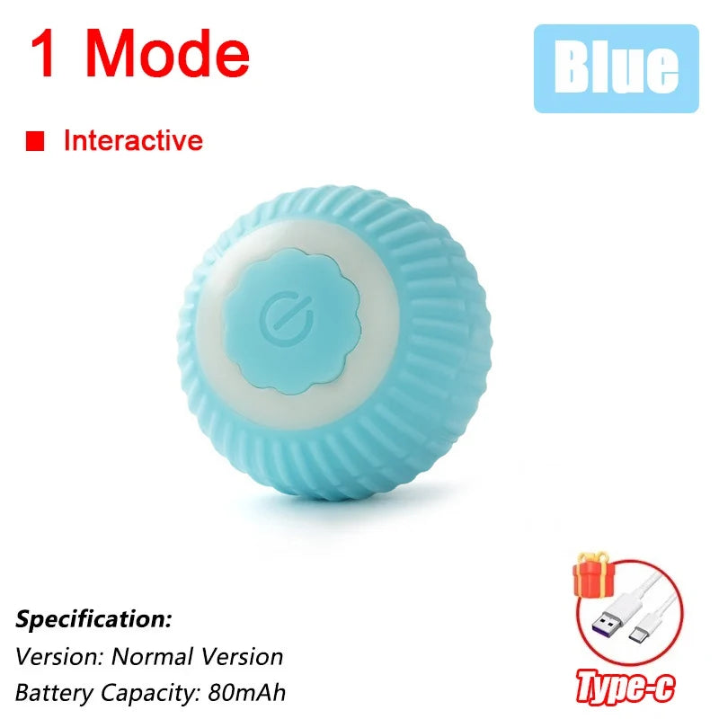 **Nueva Pelota Interactiva para Gatos – Pelota de Movimiento Automático con Cola de Felpa, Recargable, Juguete Eléctrico Inteligente para Entrenamiento de Perros y Gatos que Imita un Ratón**