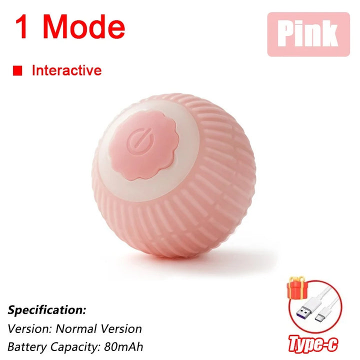**Nueva Pelota Interactiva para Gatos – Pelota de Movimiento Automático con Cola de Felpa, Recargable, Juguete Eléctrico Inteligente para Entrenamiento de Perros y Gatos que Imita un Ratón**